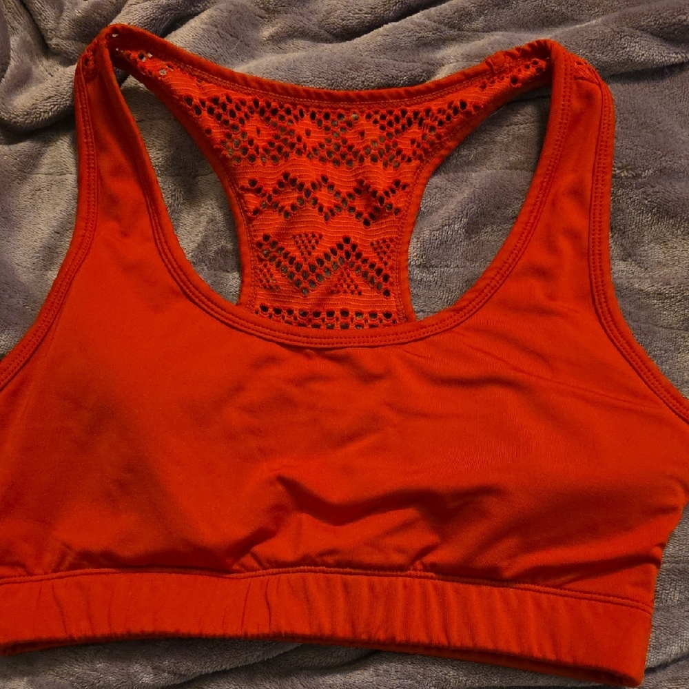 Women's Orange Lace Racerback Bralette
